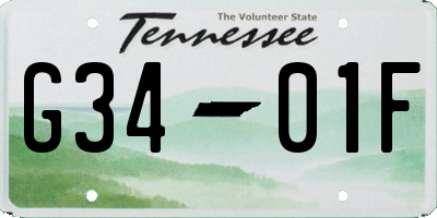 TN license plate G3401F