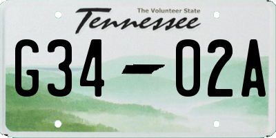 TN license plate G3402A