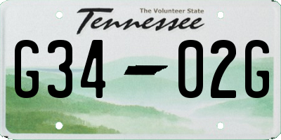 TN license plate G3402G