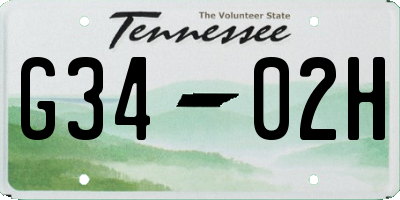 TN license plate G3402H