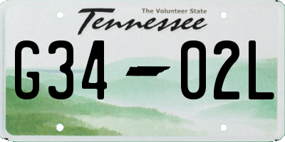 TN license plate G3402L