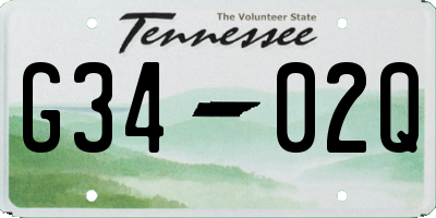TN license plate G3402Q