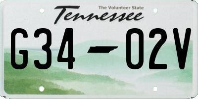 TN license plate G3402V