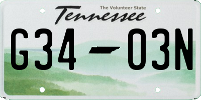 TN license plate G3403N