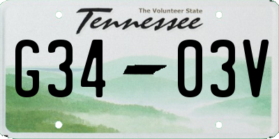 TN license plate G3403V