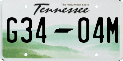 TN license plate G3404M