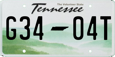 TN license plate G3404T