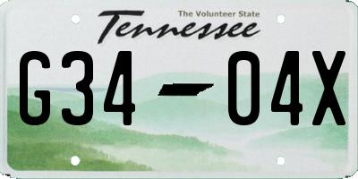 TN license plate G3404X