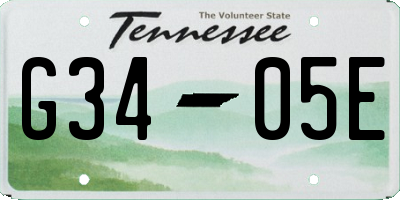 TN license plate G3405E