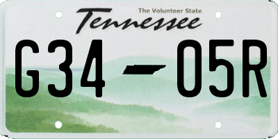 TN license plate G3405R