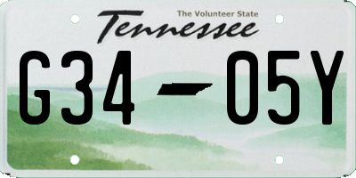 TN license plate G3405Y