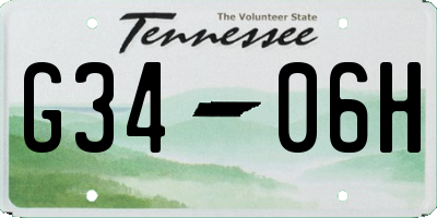 TN license plate G3406H