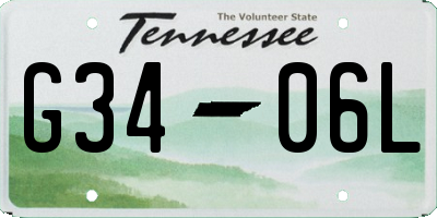 TN license plate G3406L