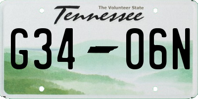 TN license plate G3406N