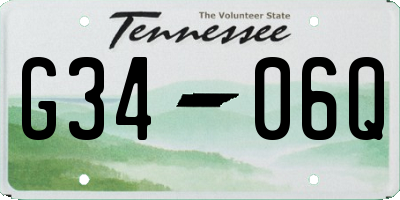 TN license plate G3406Q
