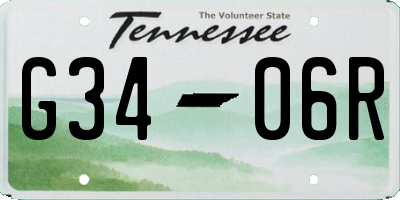 TN license plate G3406R