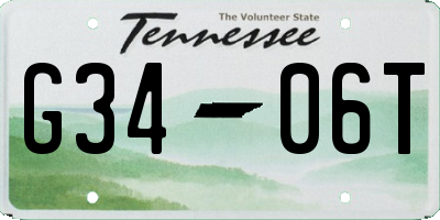 TN license plate G3406T