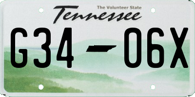 TN license plate G3406X