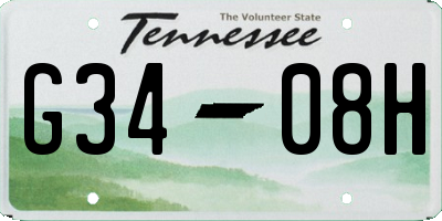 TN license plate G3408H