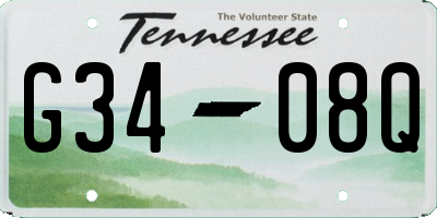 TN license plate G3408Q