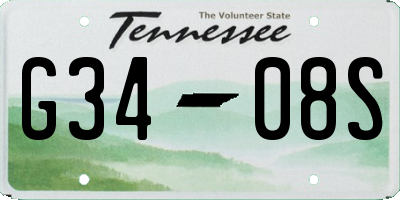 TN license plate G3408S