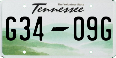 TN license plate G3409G