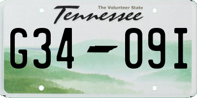TN license plate G3409I
