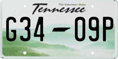 TN license plate G3409P