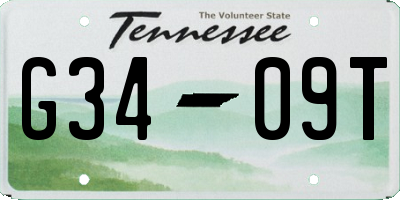 TN license plate G3409T