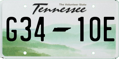 TN license plate G3410E