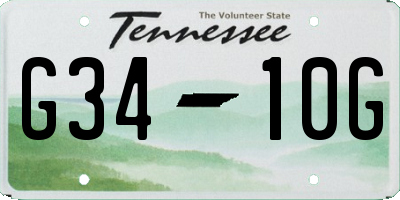 TN license plate G3410G