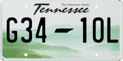 TN license plate G3410L