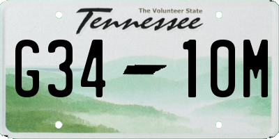TN license plate G3410M