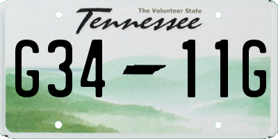 TN license plate G3411G