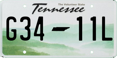 TN license plate G3411L
