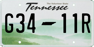 TN license plate G3411R