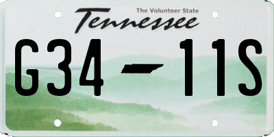 TN license plate G3411S