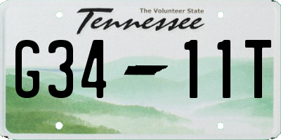 TN license plate G3411T