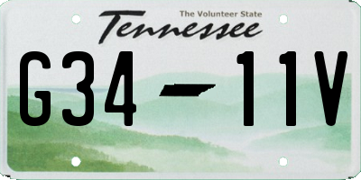 TN license plate G3411V