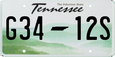 TN license plate G3412S