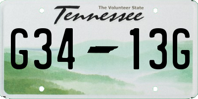 TN license plate G3413G