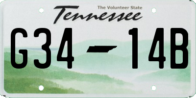 TN license plate G3414B