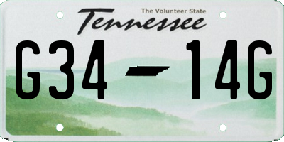 TN license plate G3414G