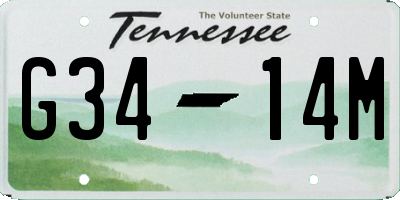 TN license plate G3414M