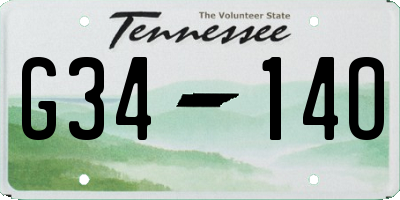 TN license plate G3414O