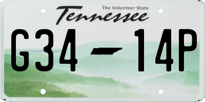 TN license plate G3414P
