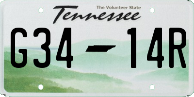 TN license plate G3414R