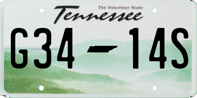 TN license plate G3414S