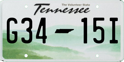 TN license plate G3415I