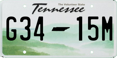 TN license plate G3415M